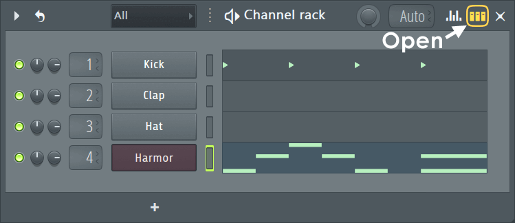 Channel Rack Step Sequencer