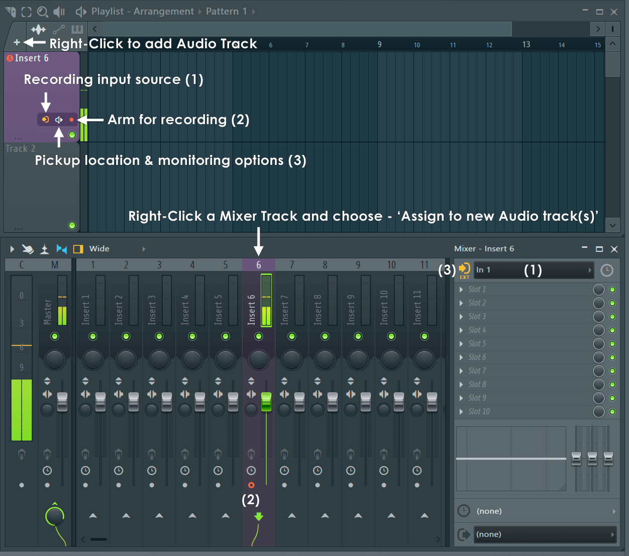 fl studio separate input output